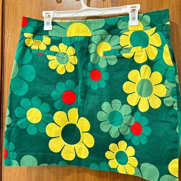 Loudmouth Ladies Magic Bus green activewear skort with pockets, size 14 - Picture 2 of 8
